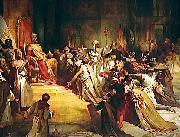 Henri Decaisne Baldwin of Flanders is crowned Latin Emperor of Constantinople Germany oil painting artist